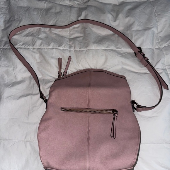 Blush Pink Faux Leather Crossbody Purse – Medium Size, Adjustable Strap - Picture 8 of 15